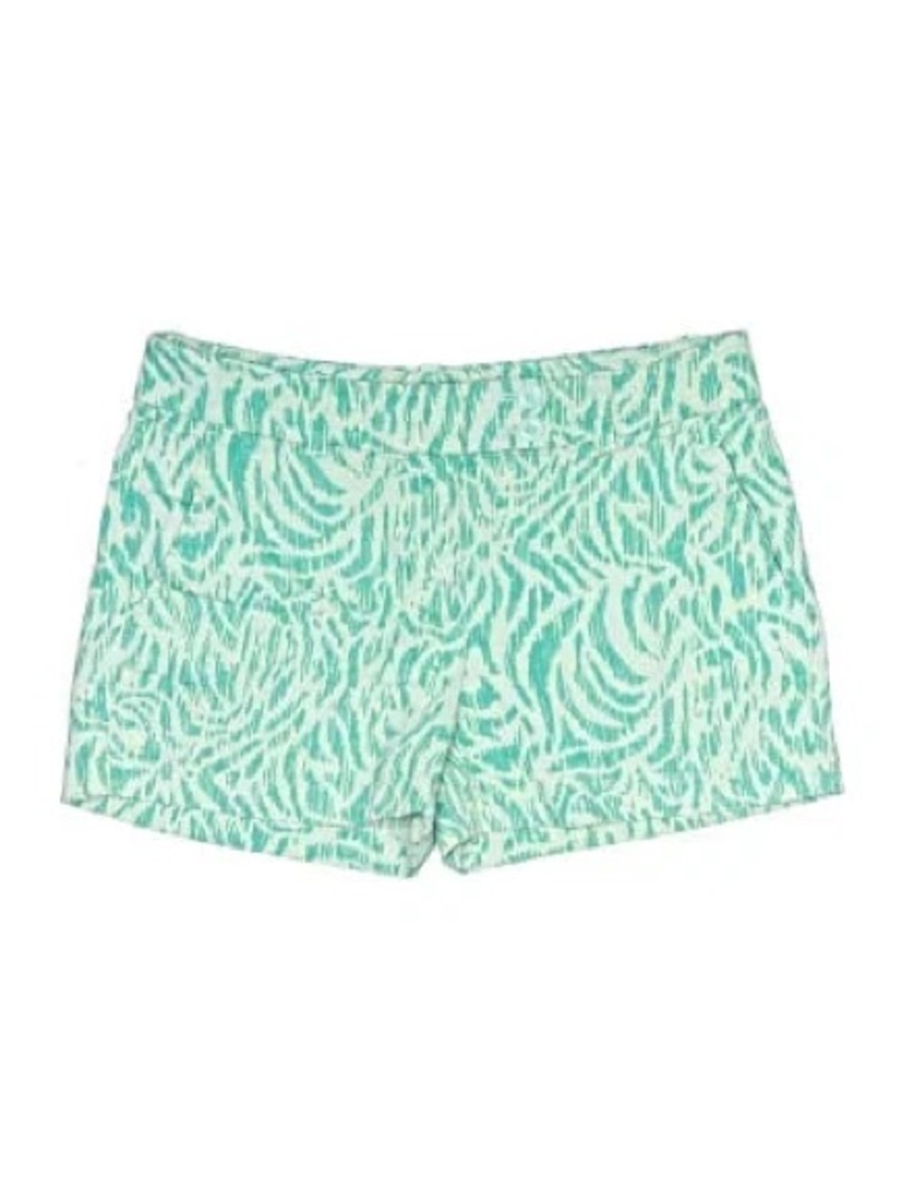 Vineyard Vines Green & White Coral Ikat Print Chino Everyday Shorts, Size 6
